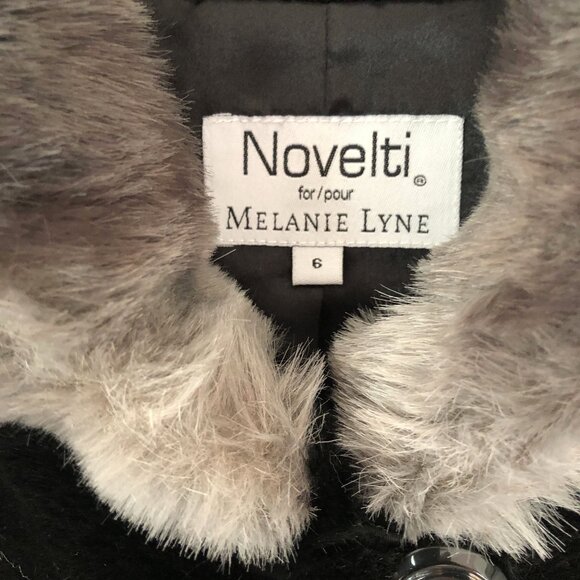 Novelti For Melanie Lyne Faux Fur Cocoon Coat - Picture 5 of 8